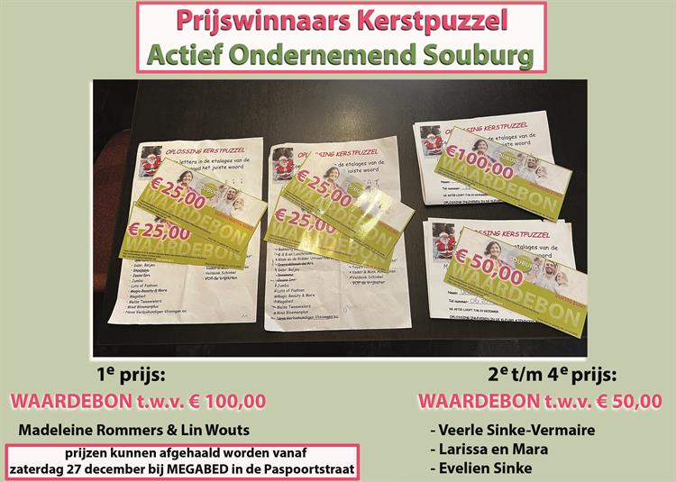 Winnaars AOS Kerstpuzzel bekend